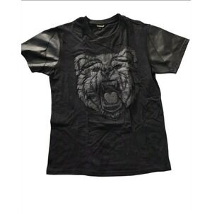 Imperious Mens T-Shirt Large Black‎ Graphic Bear Print Short Sleeve Cotton...